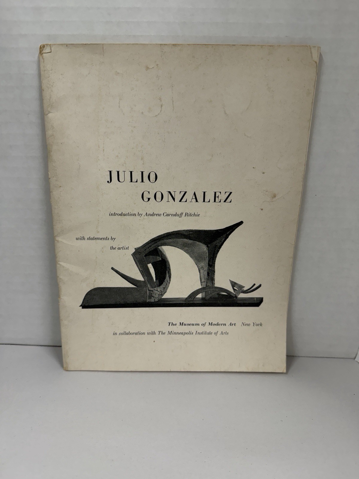 Julio González Sculpture Exhibition Catalog MoMA 1956
