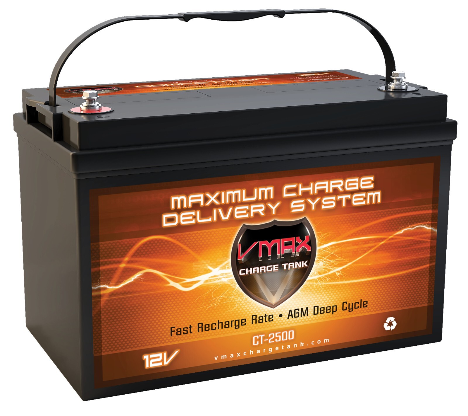 VMAX CT2500 car audio AGM power cell 12V battery 2500W rms/5000W Replaces D3100