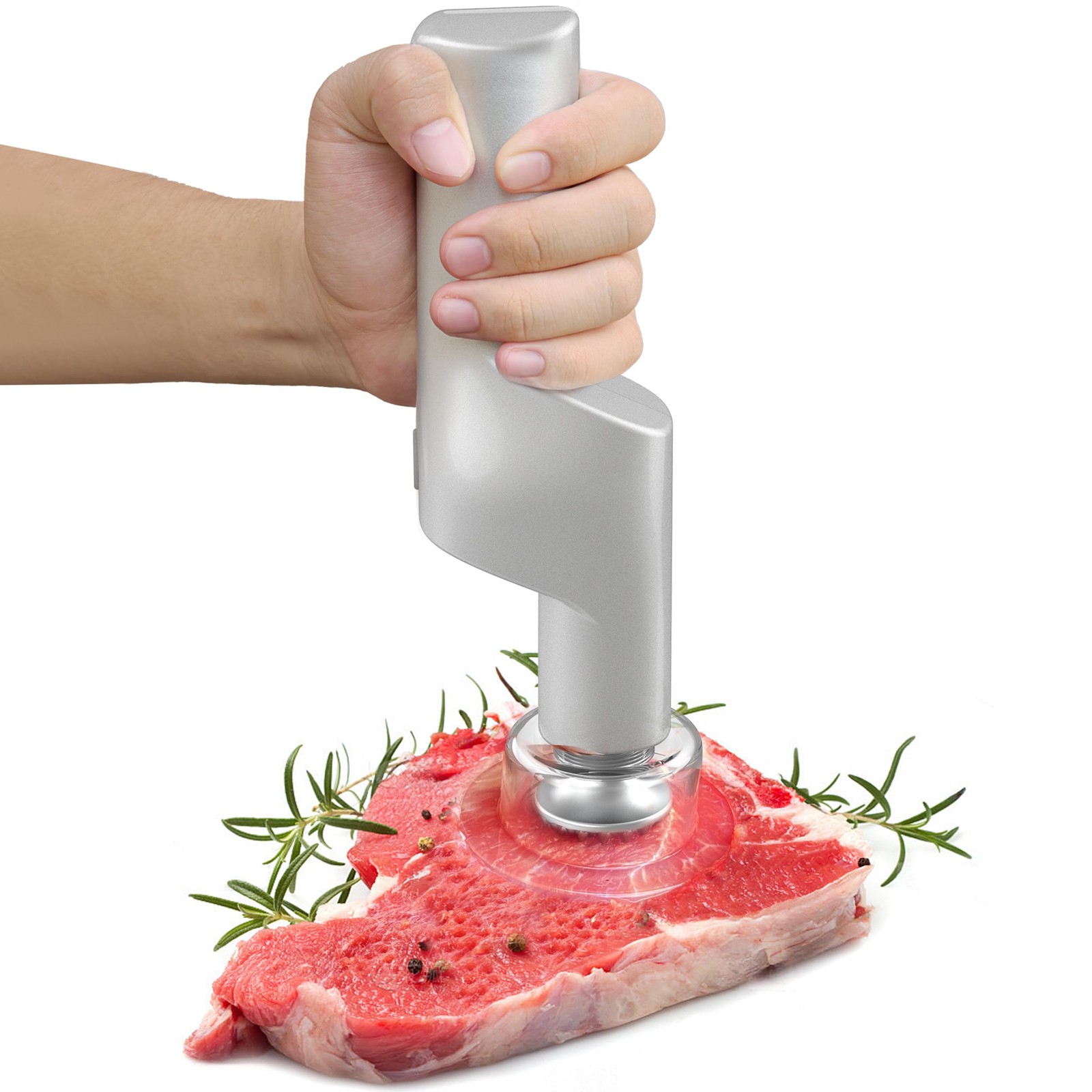 Meat Tenderizer Tool, Adjustable 3 Speed Cordless Meat Mallet, Powerful Motor...