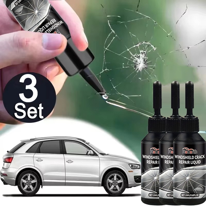 Automotive Glass Repair Kit Fluid Fix Car Windshield Resin Chip Crack Tool-2025