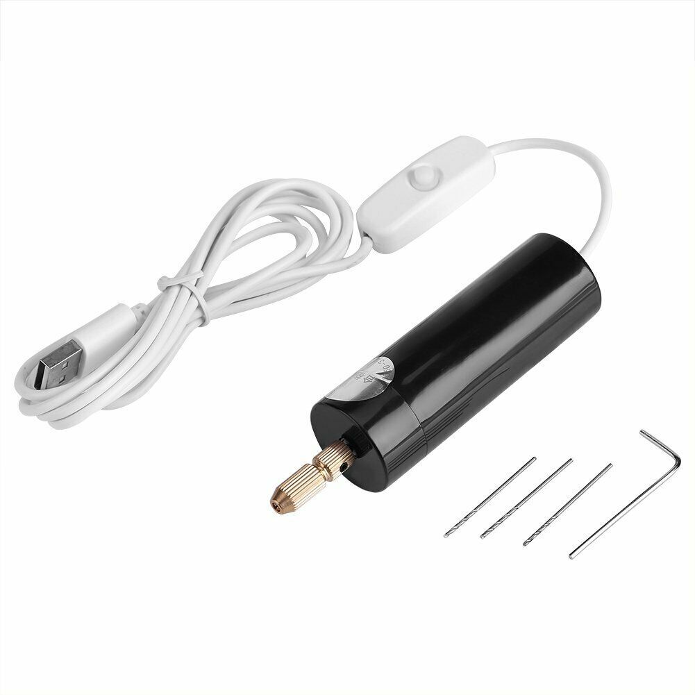 Portable USB Micro Drill Bits Set Mini Electric Small Hand Power Drill Tool Kit