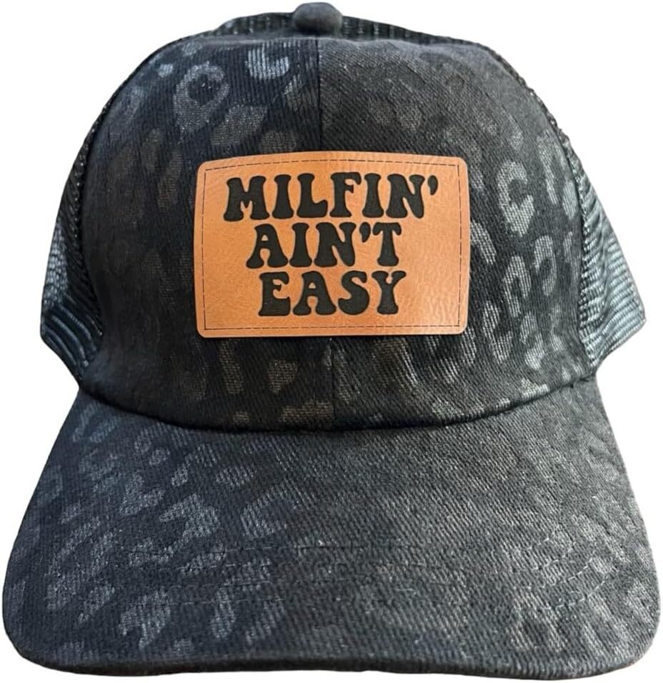 Silva lining designing Women's Ponytail hat, One Size, Black Ch(milfin)