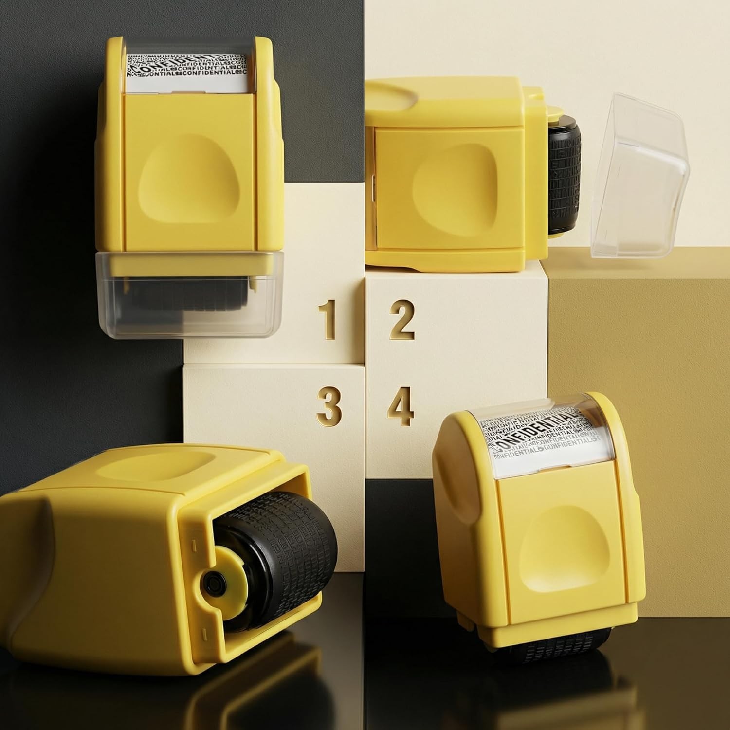 Identity Protection Roller Stamp Identity Theft Confidential Privacy Roller 2 Pc