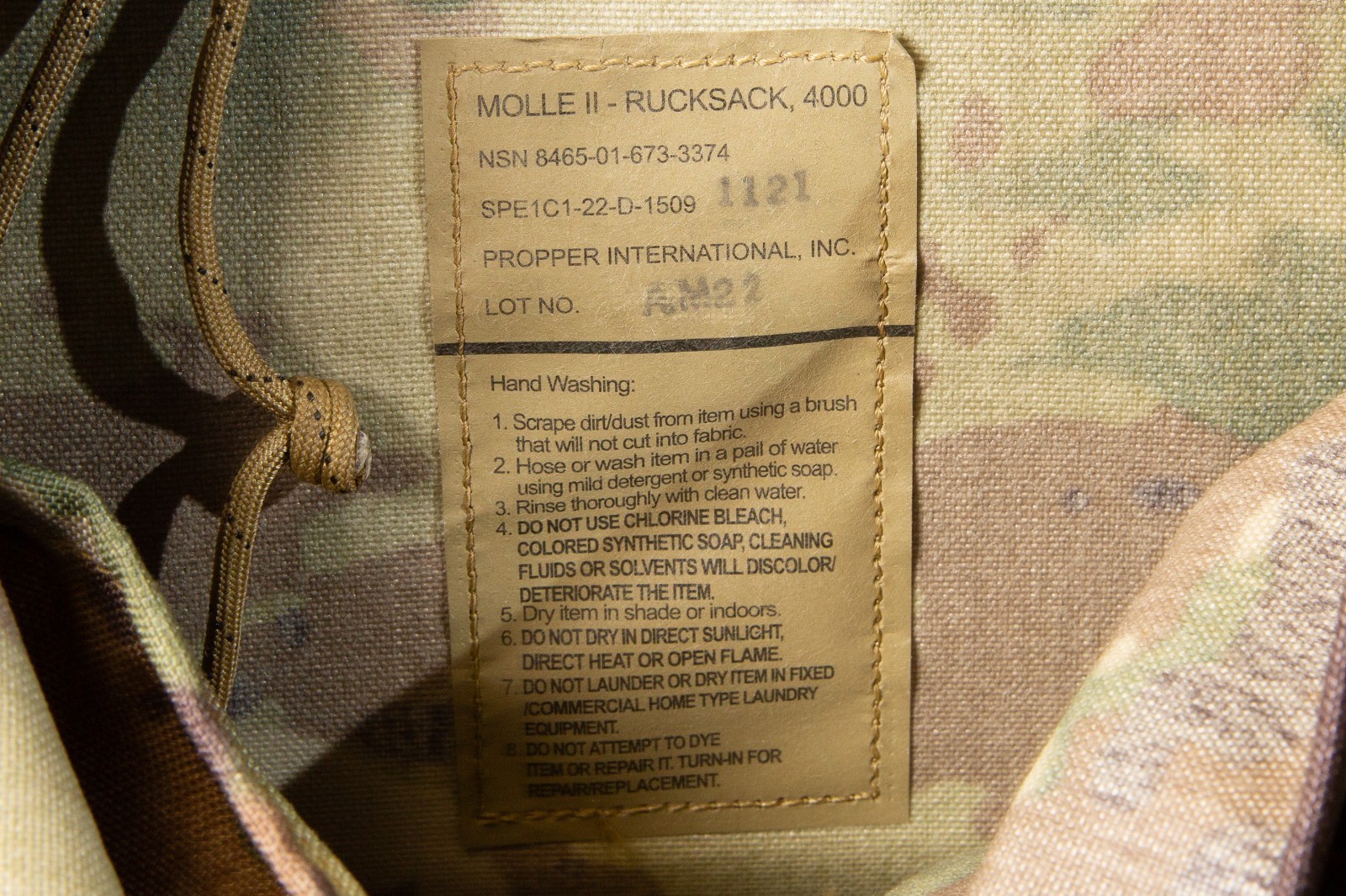 USGI MOLLE 4000 Rucksack Field Pack Complete OCP Used