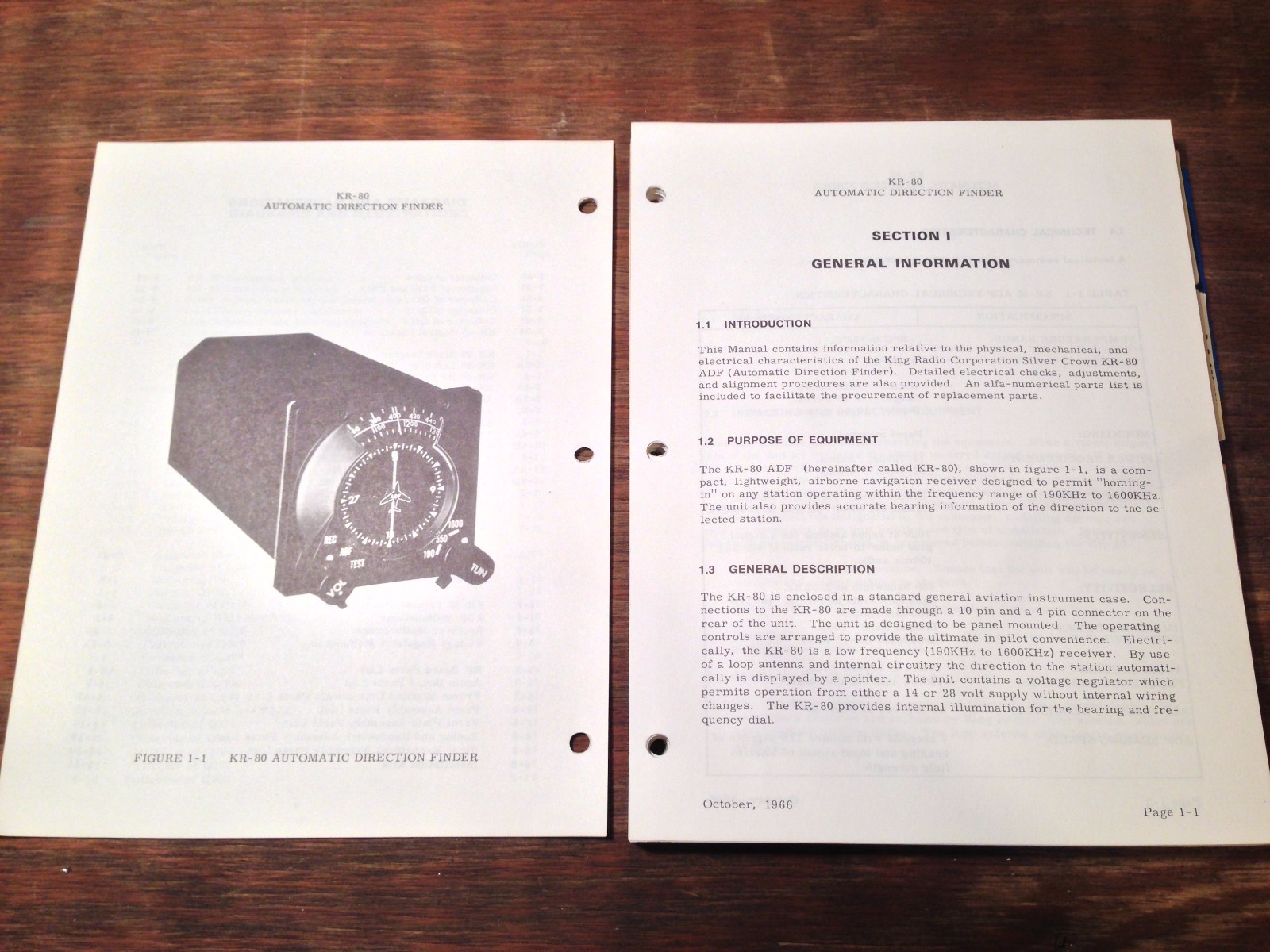 King KR-80 ADF Service & Parts manual