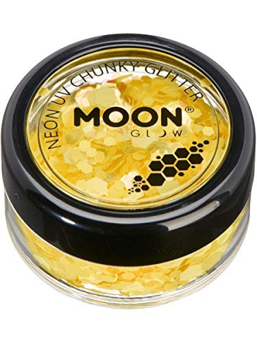 Smiffys Moon Glow - Neon UV Chunky Glitter