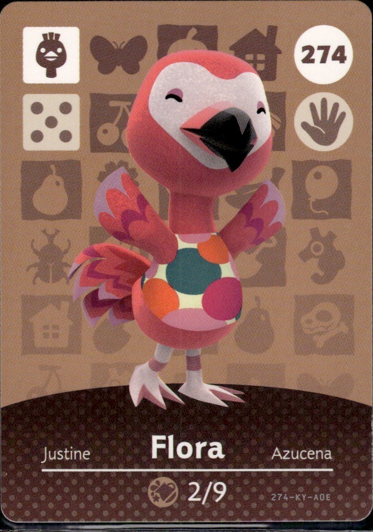 274 Flora Amiibo Card 274 Series 3 Animal Crossing Nintendo Switch NA Region