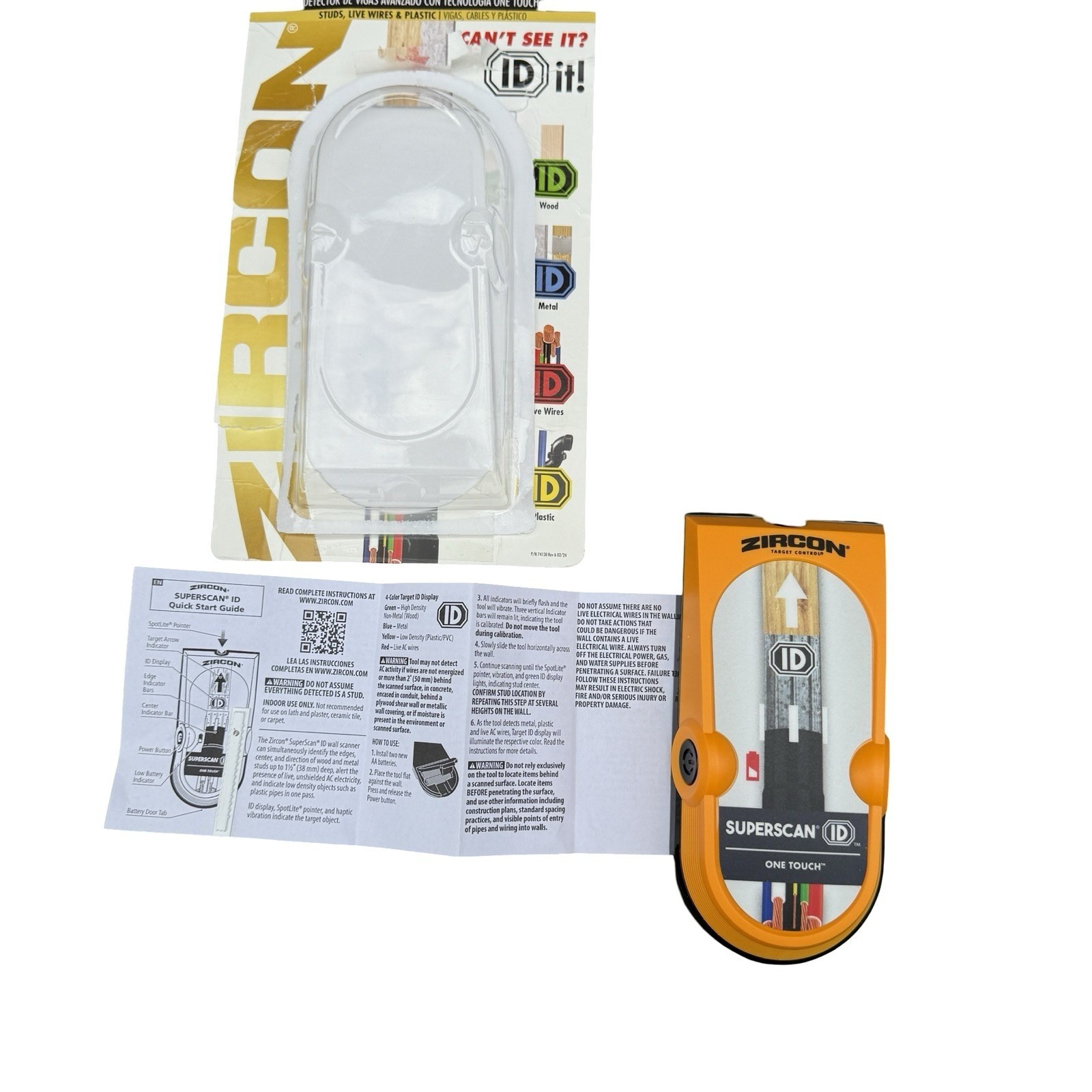 Zircon SuperScan 1.5-in Scan Depth Metal and Wood Stud Finder Open Box Tested