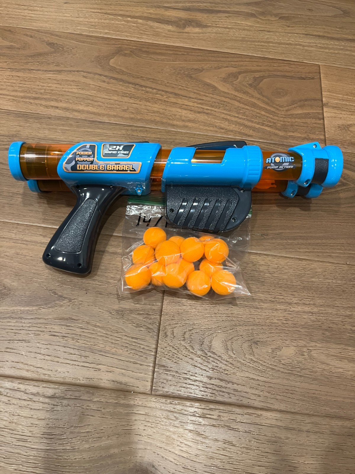 Atomic Pump Action Power Popper Double Barrel - Tested - Comes with 14/18 Balls