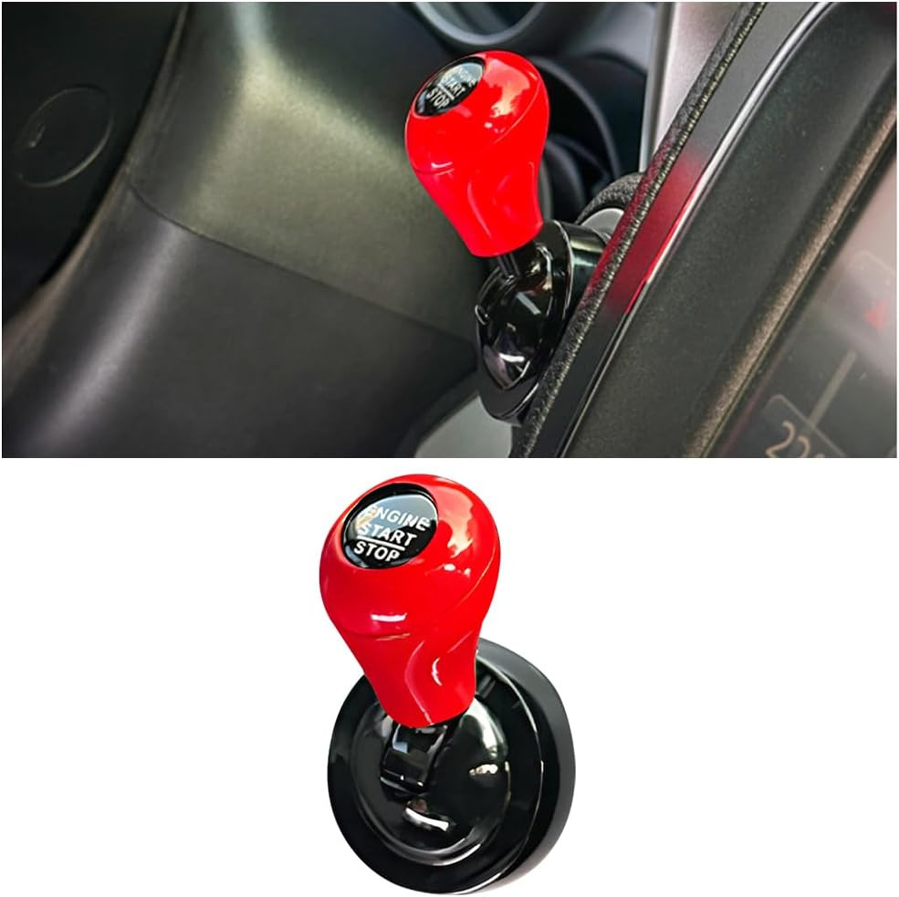 Car Joystick Push to Start Button Cover, Carbon Fiber Cool Metal Vehicle