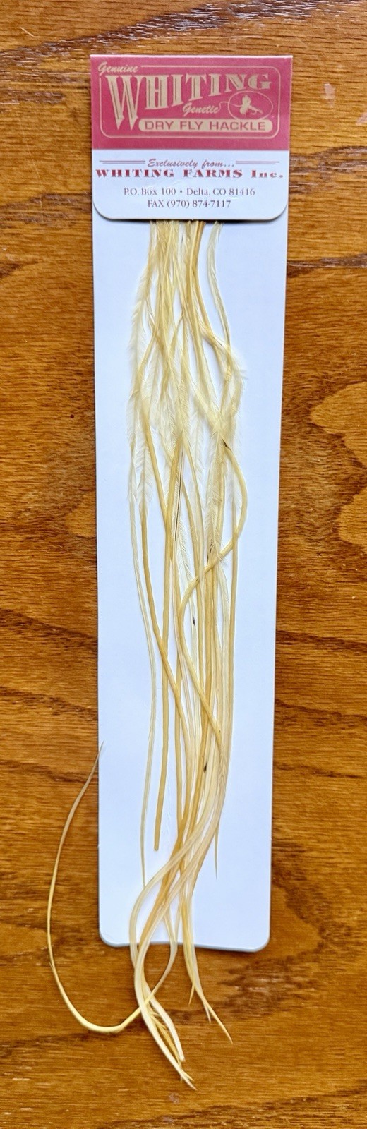 Whiting Dry Fly Hackle 100’s Size 18 Medium Ginger 505-SH-E-L