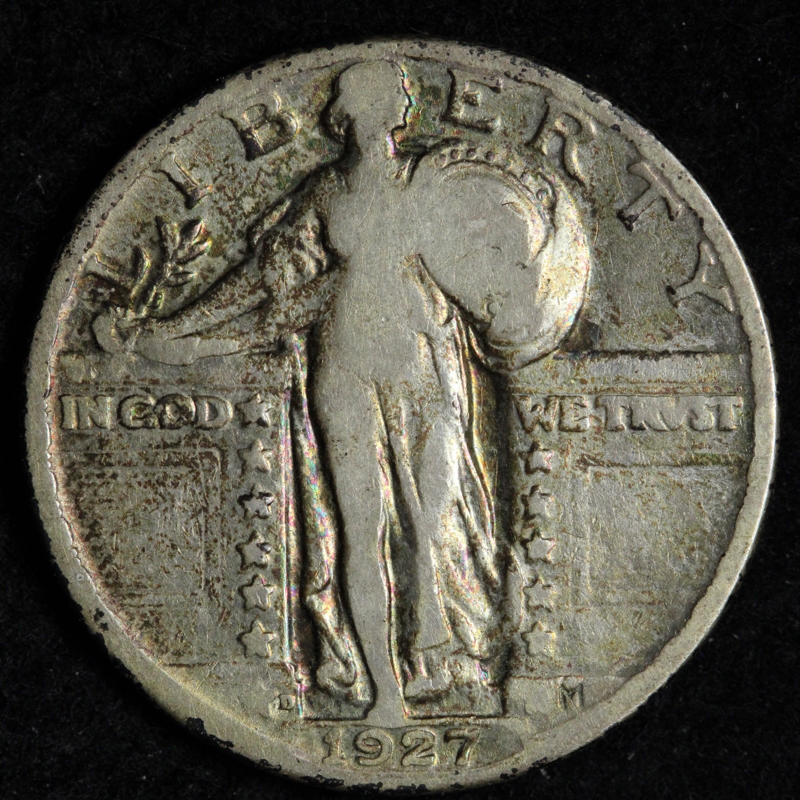 1927-D Standing Liberty Silver Quarter VF E250 DACM