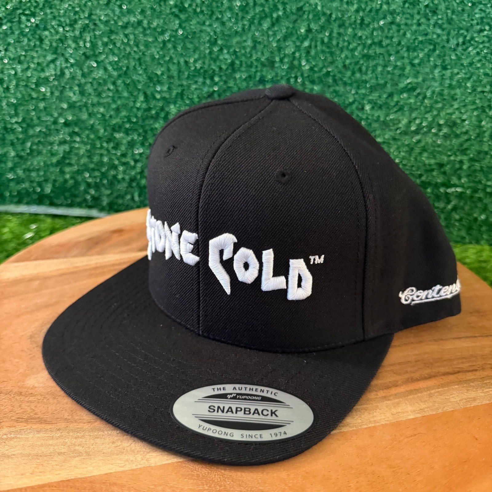 WWE Stone Cold Shattered Glass Snapback Hat Mens One Size Black Wrestling Cap