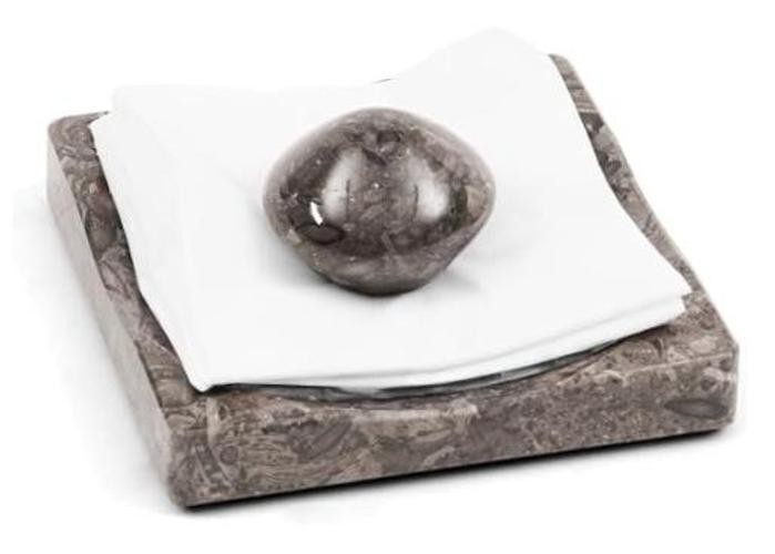 Marble Cocktail Napkin Holder with Weight, Modern Square Napkin Holder Oceanic