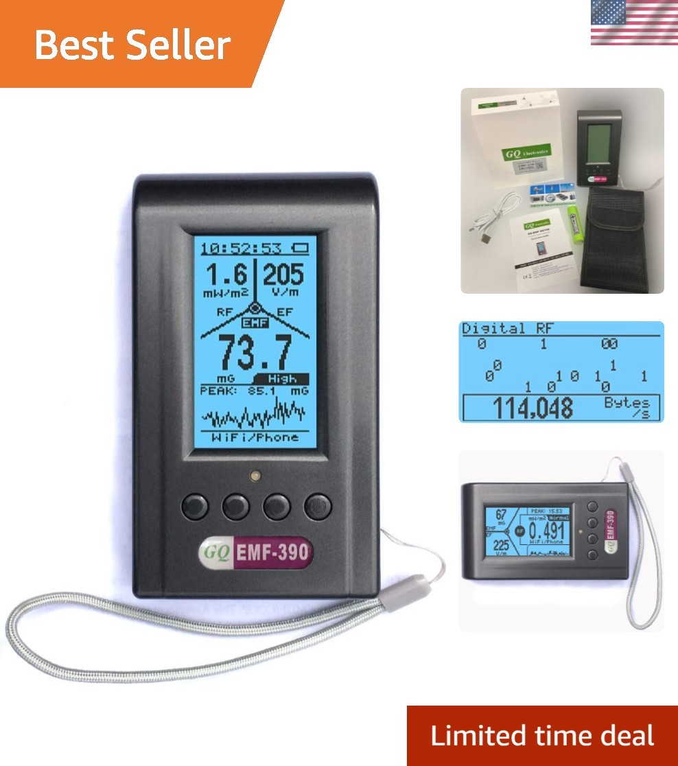 Multi-Field RF Meter with Data Logger & Spectrum Analyzer - EMF Detection, 10GHz