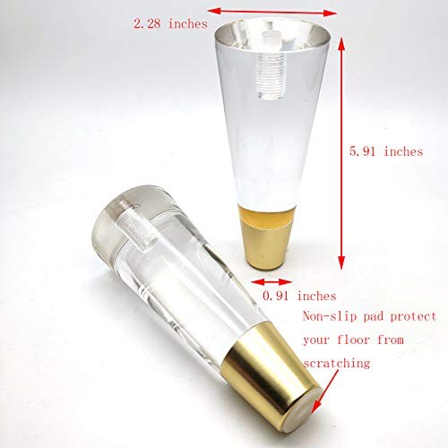 Sofa Acrylic Legs,4-Pack, Cabinet Furniture Legs 5.91" Height:5.91"(150mm)