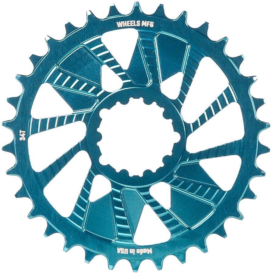 Wheels Manufacturing Direct Mount Chainring - 34t, SRAM 3-Bolt Direct Mount,