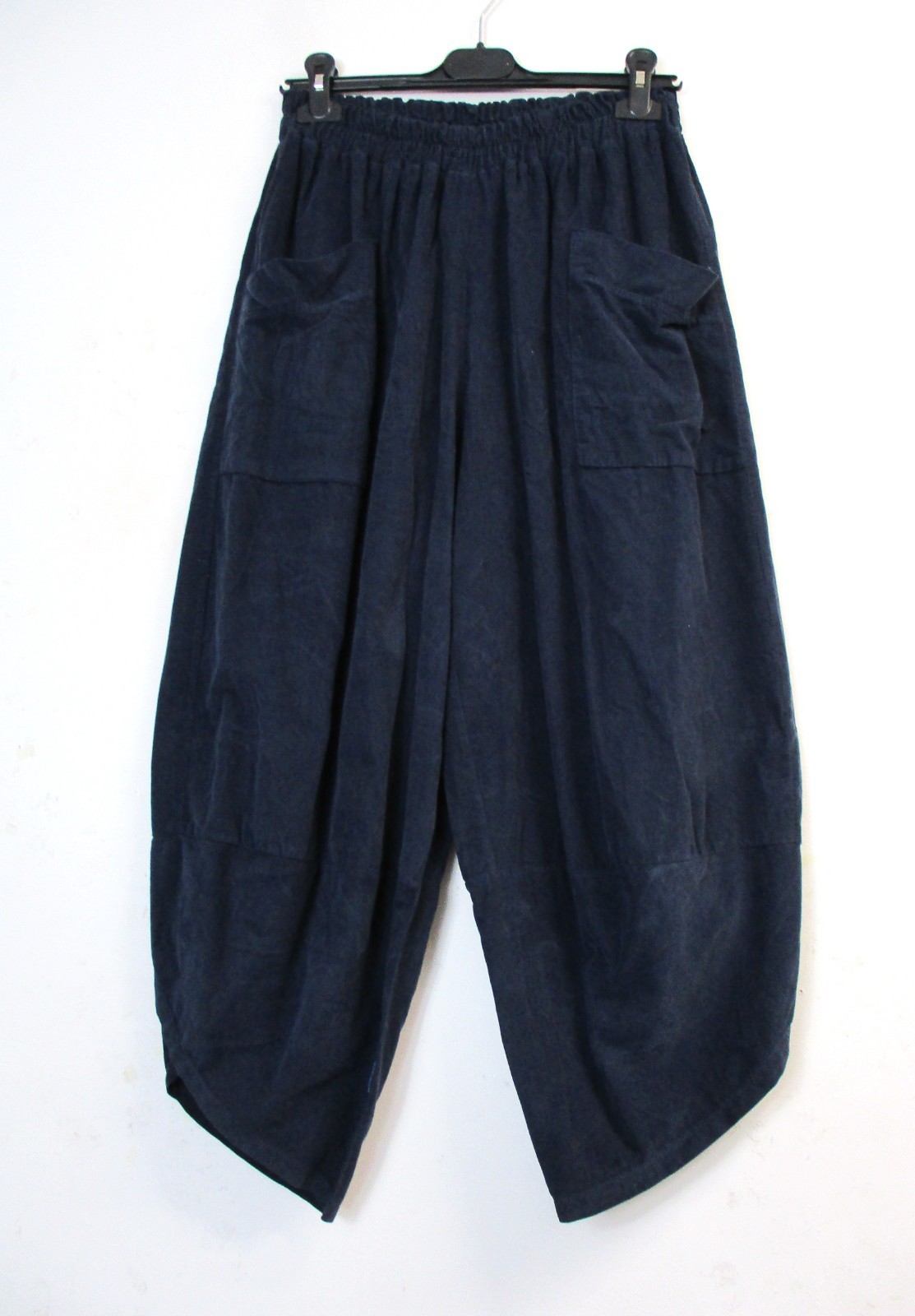 Ladies Lagenlook 100%  Cotton Corduroy Pants Pockets Sizes:Onesize:Regular 12-16