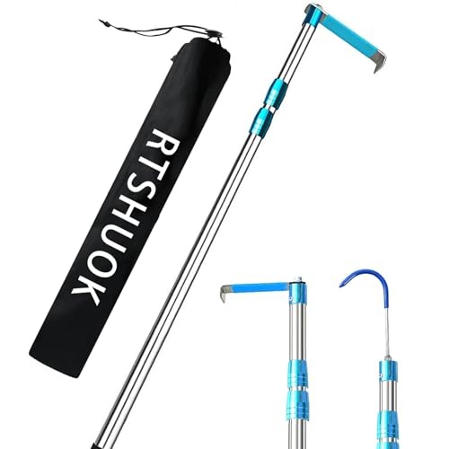 6.3 Ft Truck Cargo Grabber Reach Retriever Tool, Expandable Heavy Duty Sky Blue