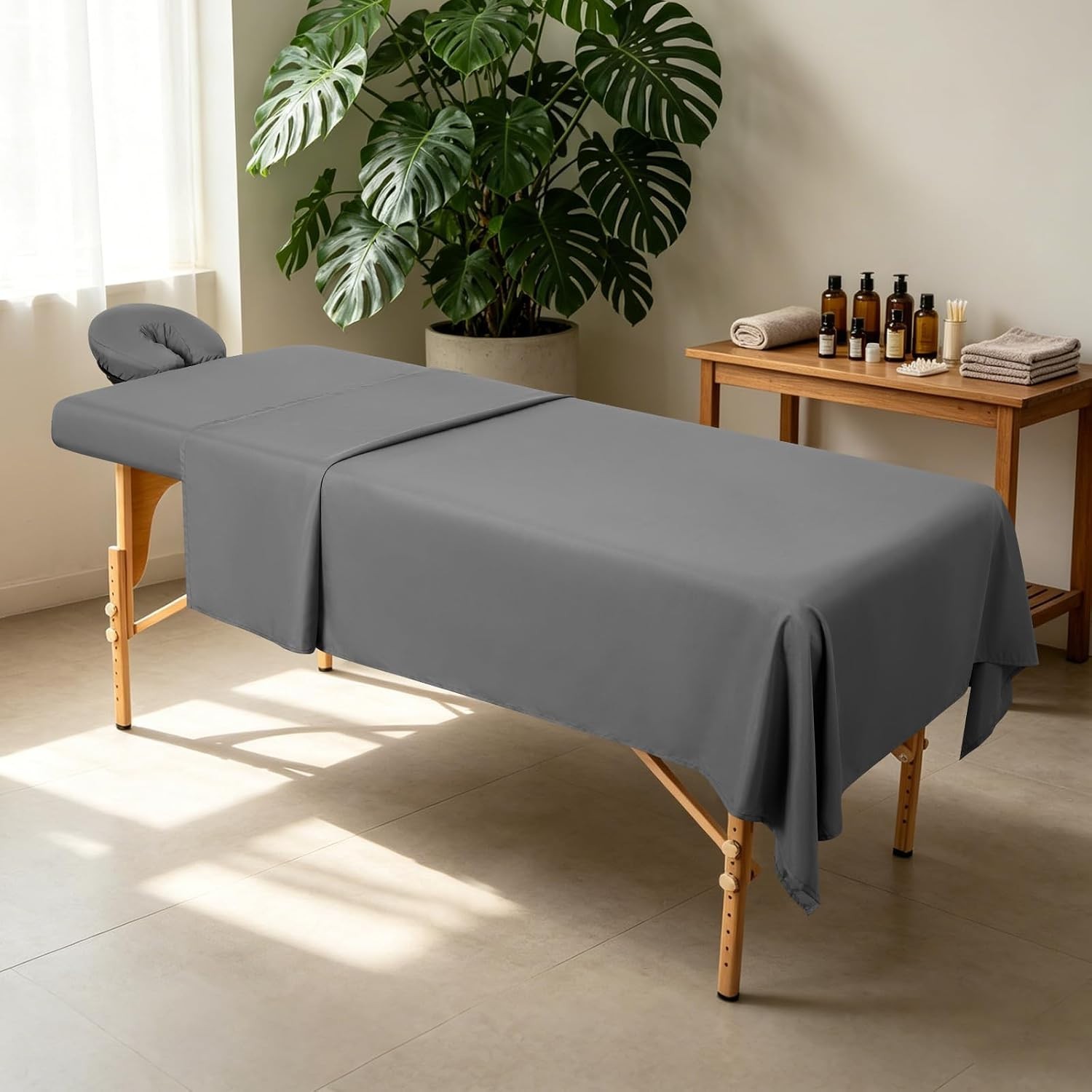 3-Piece Professional Massage Table Sheet Set - Soft Microfiber & Stain Resistant