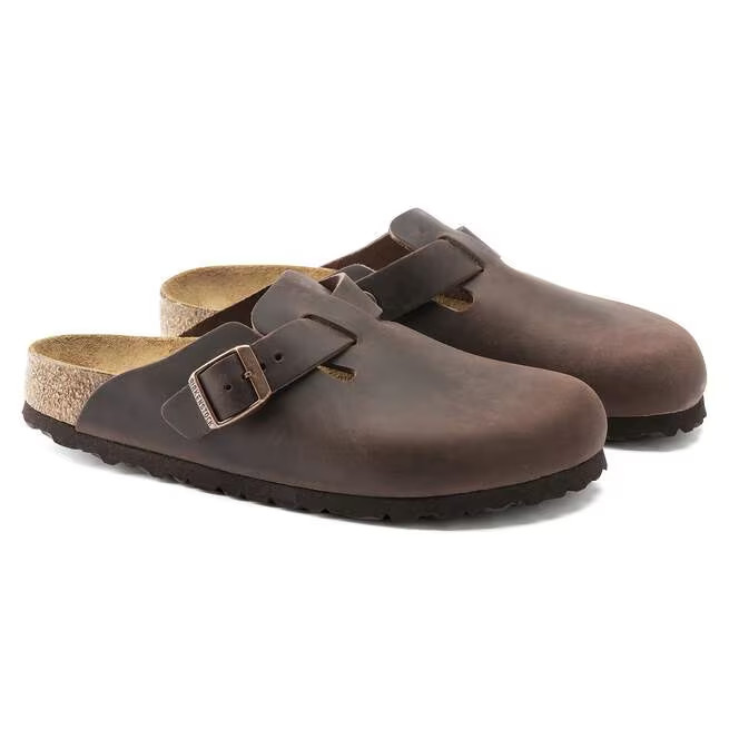 Birkenstock Boston Habana Oiled Leather Clog Shoes Narrow/Wide EU Size 37-45 NEW