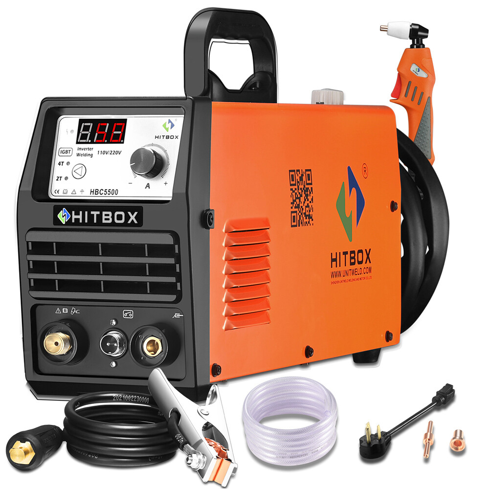 HBC5500 Air Plasma Cutter 110V/220V 55Amp IGBT Contact Arc Cutting Machine Tool