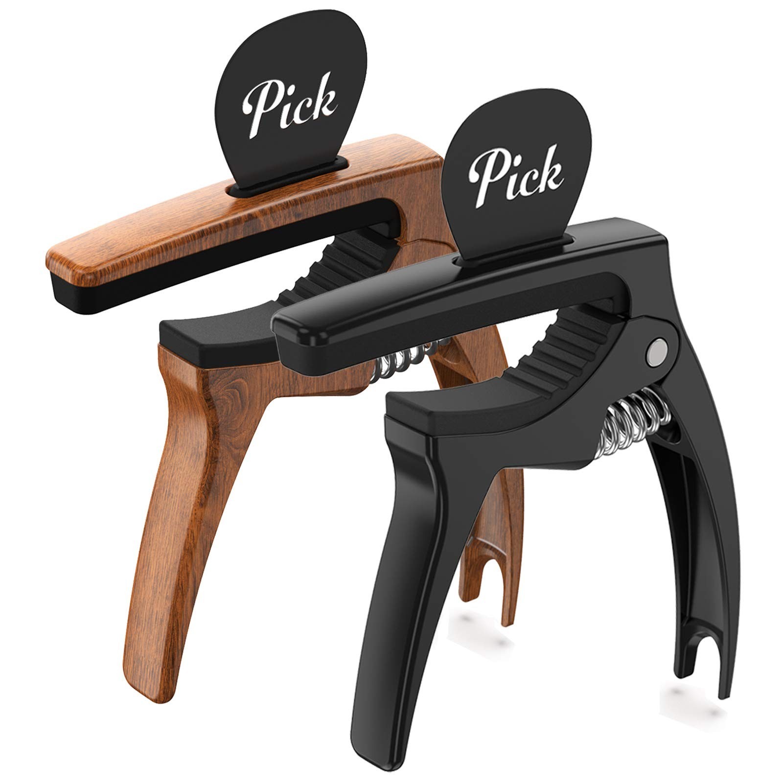 3in1 Guitar Capo for Acoustic and Electric Guitars,2 Pack(with Pick Holder an...