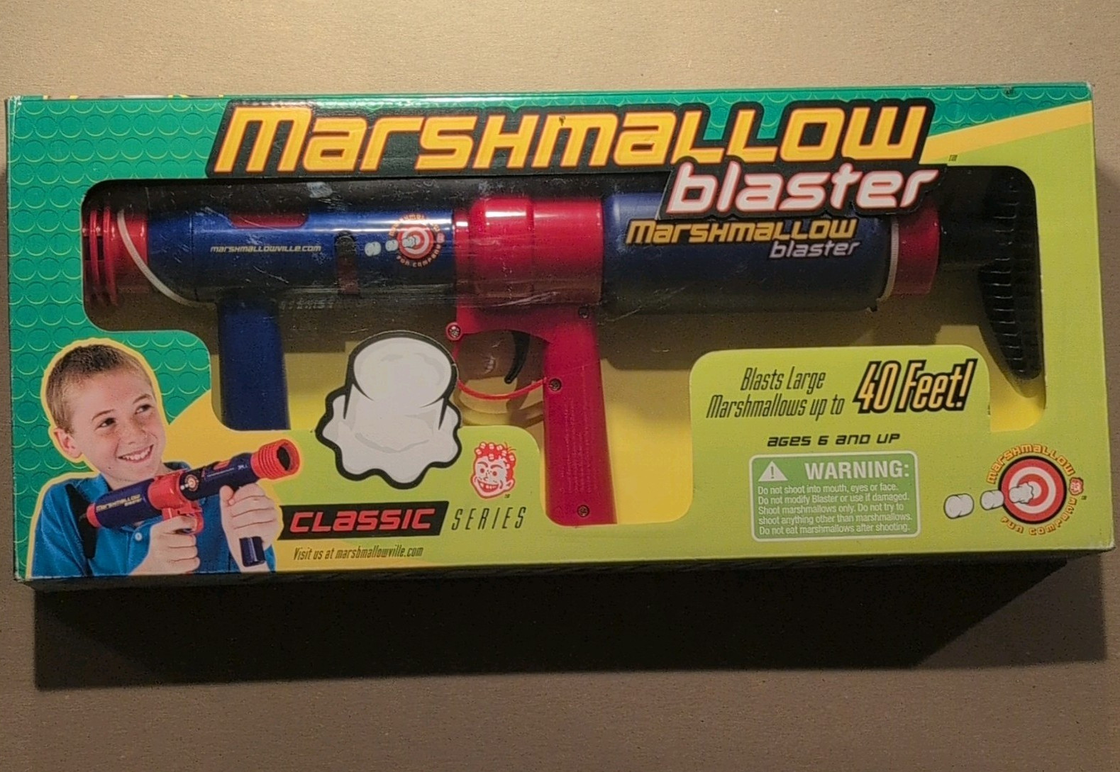 Marshmallow Classic Series Marshmallow Blaster Shoots 40 Ft Ages 5+ MPN 340