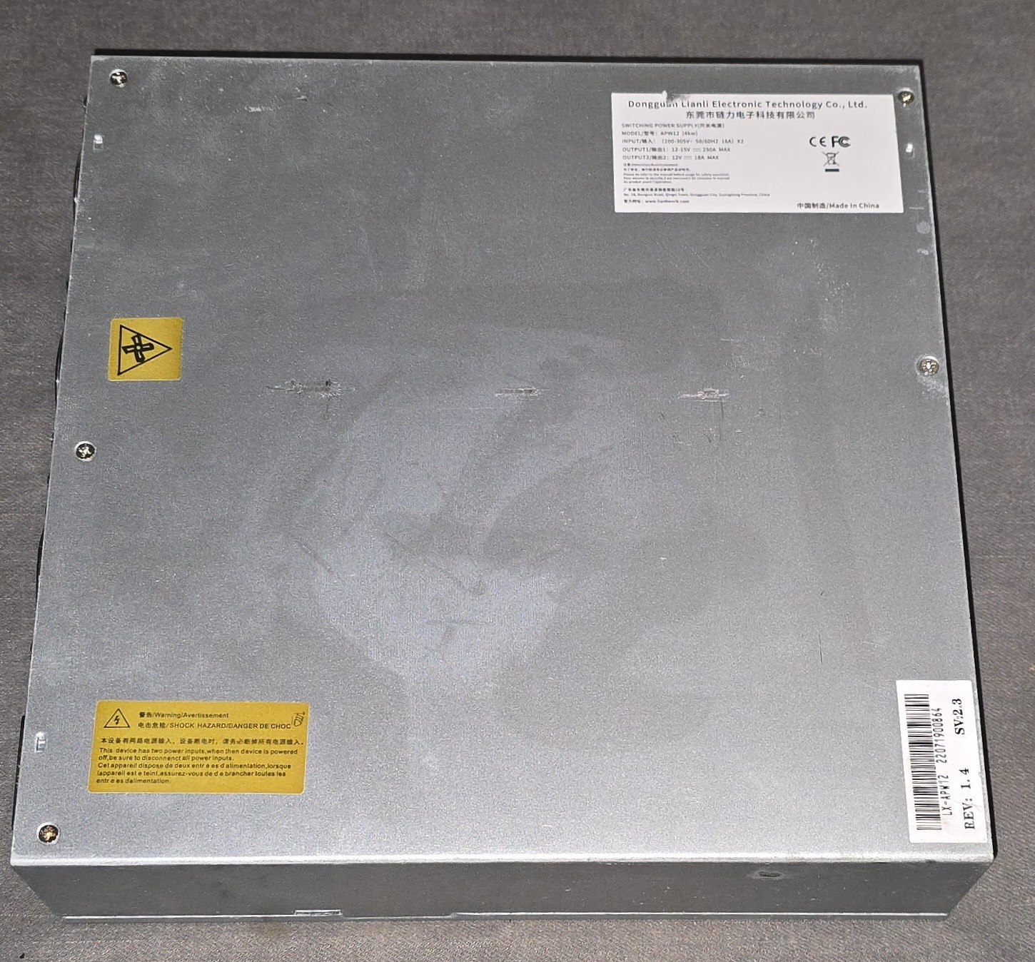 Bitmain XR APW12 4kw PSU Antminer S19 S19Pro S19+ - Dongguan Lian Li NOS 4000w