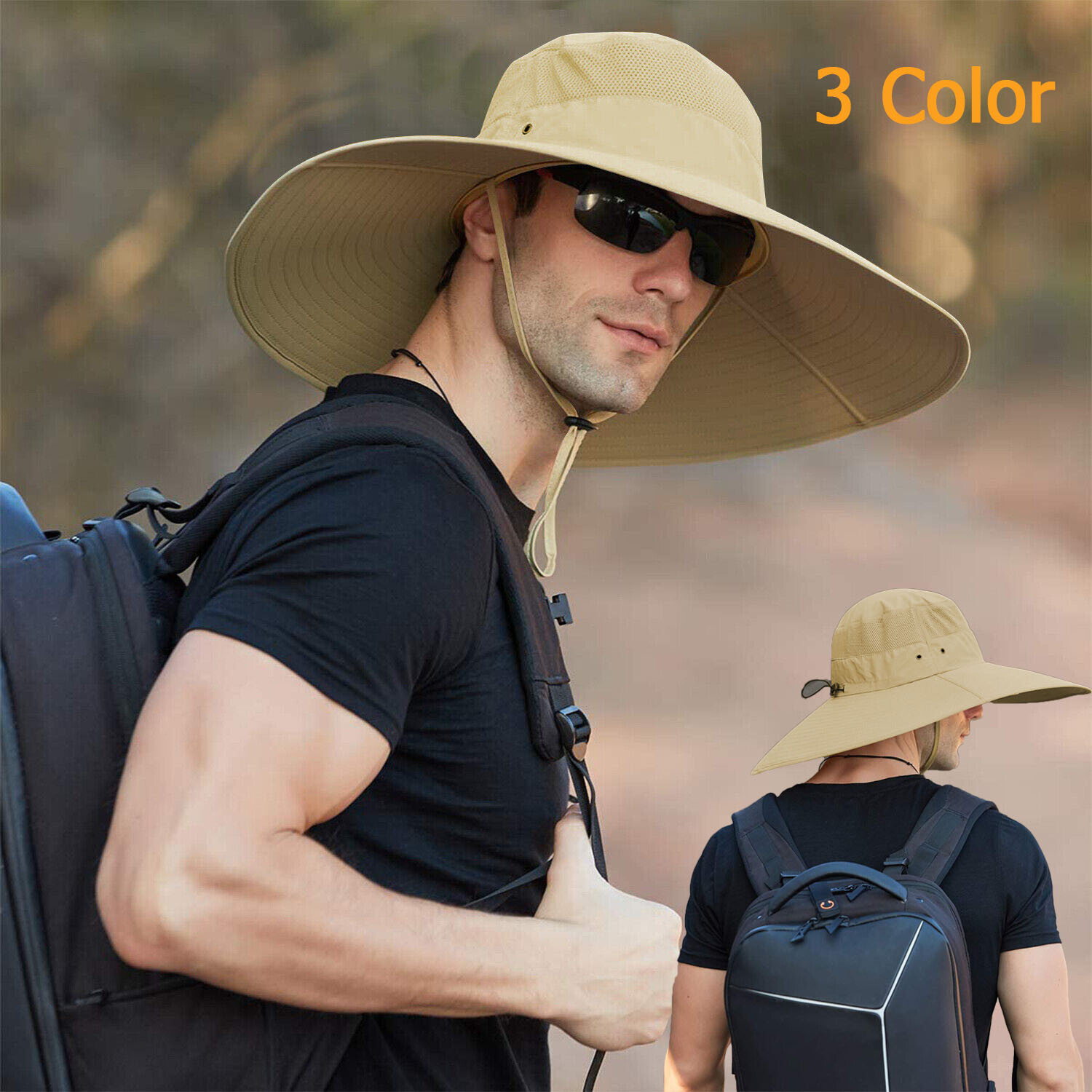 UV Protective Sun Hat- Breathable Wide Brim for Men/Women,Summer Fishing&Camping