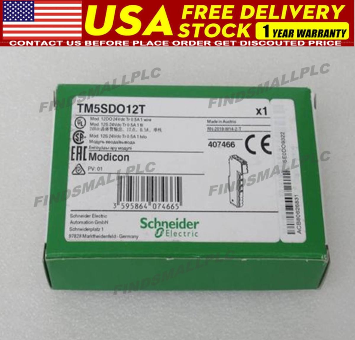 NEW SCHNEIDER TM5SDO12T Digital Output Module US Free TAX
