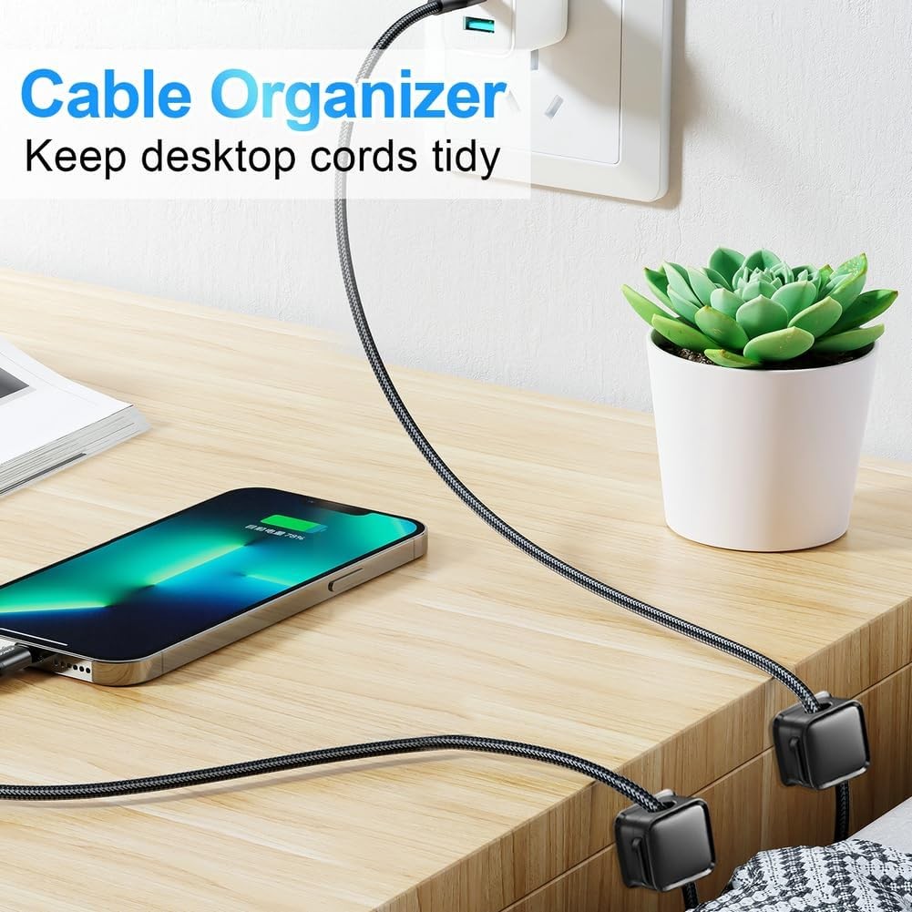18 Pack Cord Organizer Holder,Magnetic Cable Clips Management,Easy Black