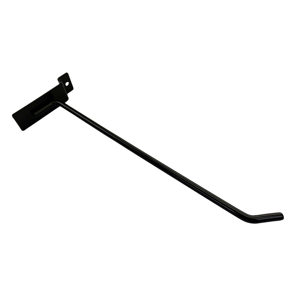 10" Slatwall Hooks,Black,Hanger Display,Display Panel Hooks Wire Metal 24 Pc Set