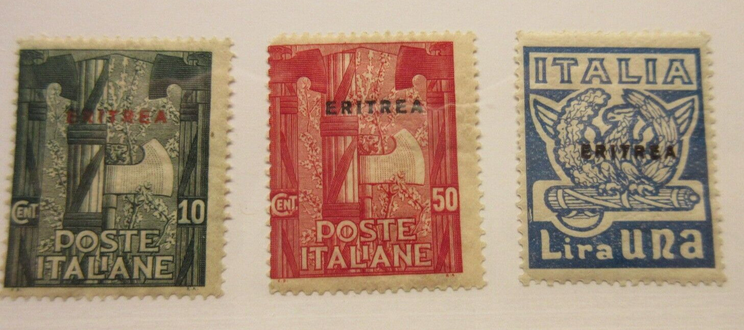 ERITRIA Scott: 69, 71, 72, MINT HINGED, Lot22, Cat $36