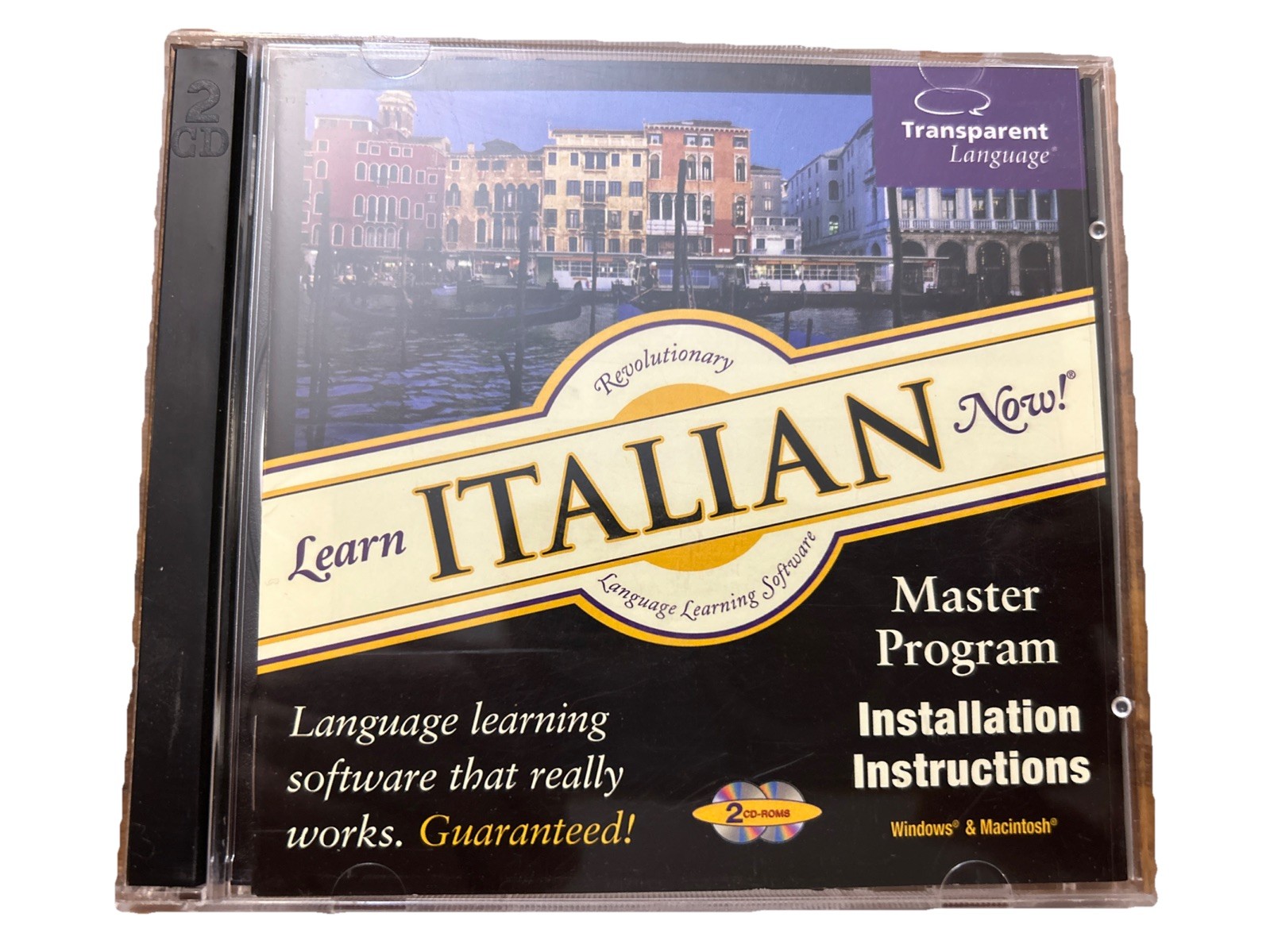Learn Italian Now! Windows/Mac CD-Rom Transparent Language (2CD Roms ) Pre-Owned