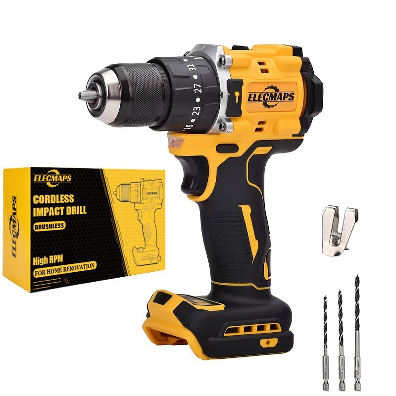 ELECMAPS Electric hammer drill set with multiple speed settings