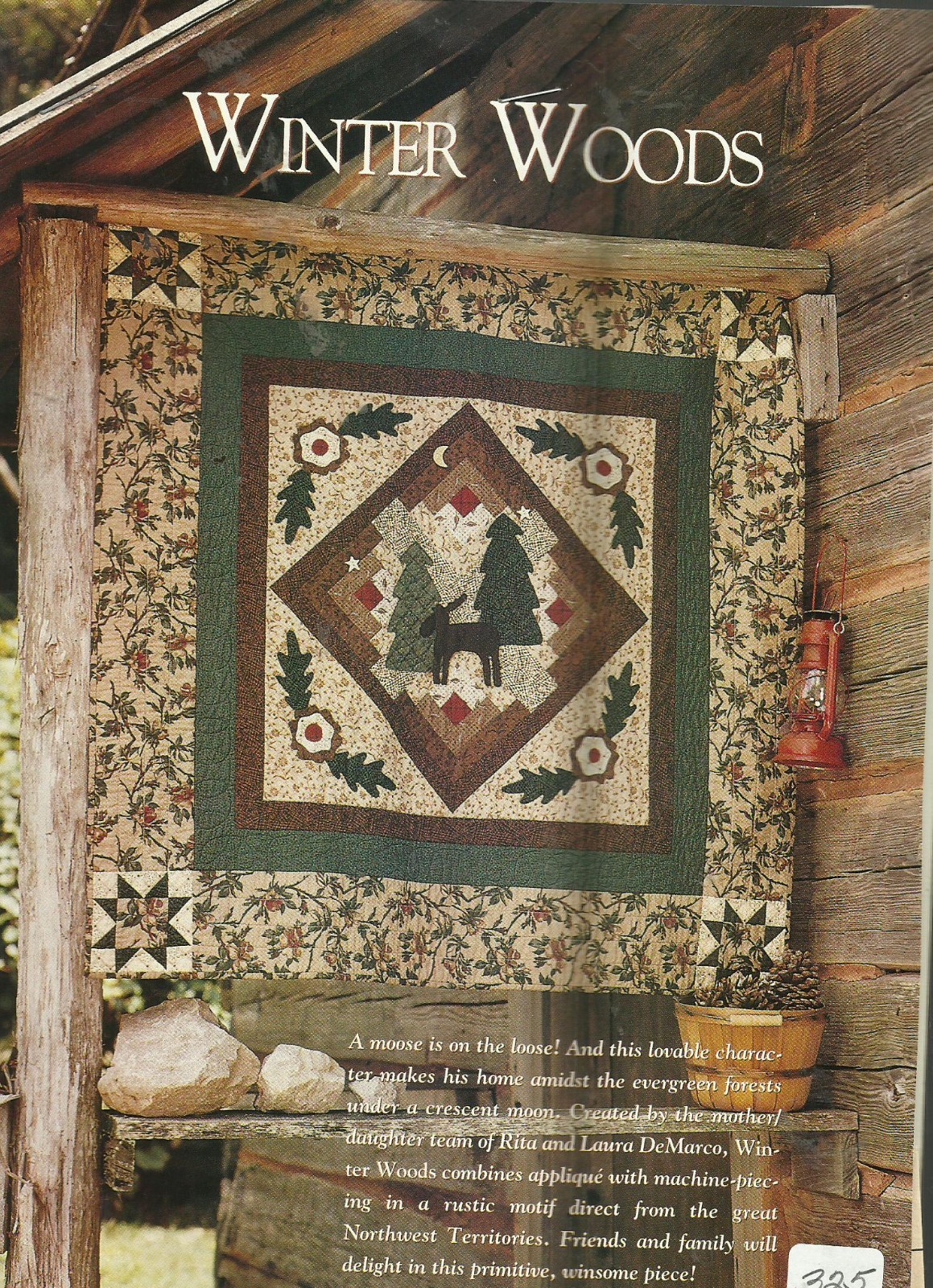 E0103 WINTER WOODS WALLHANGING  QUILT  PATTERN/INSTRUCTIONS