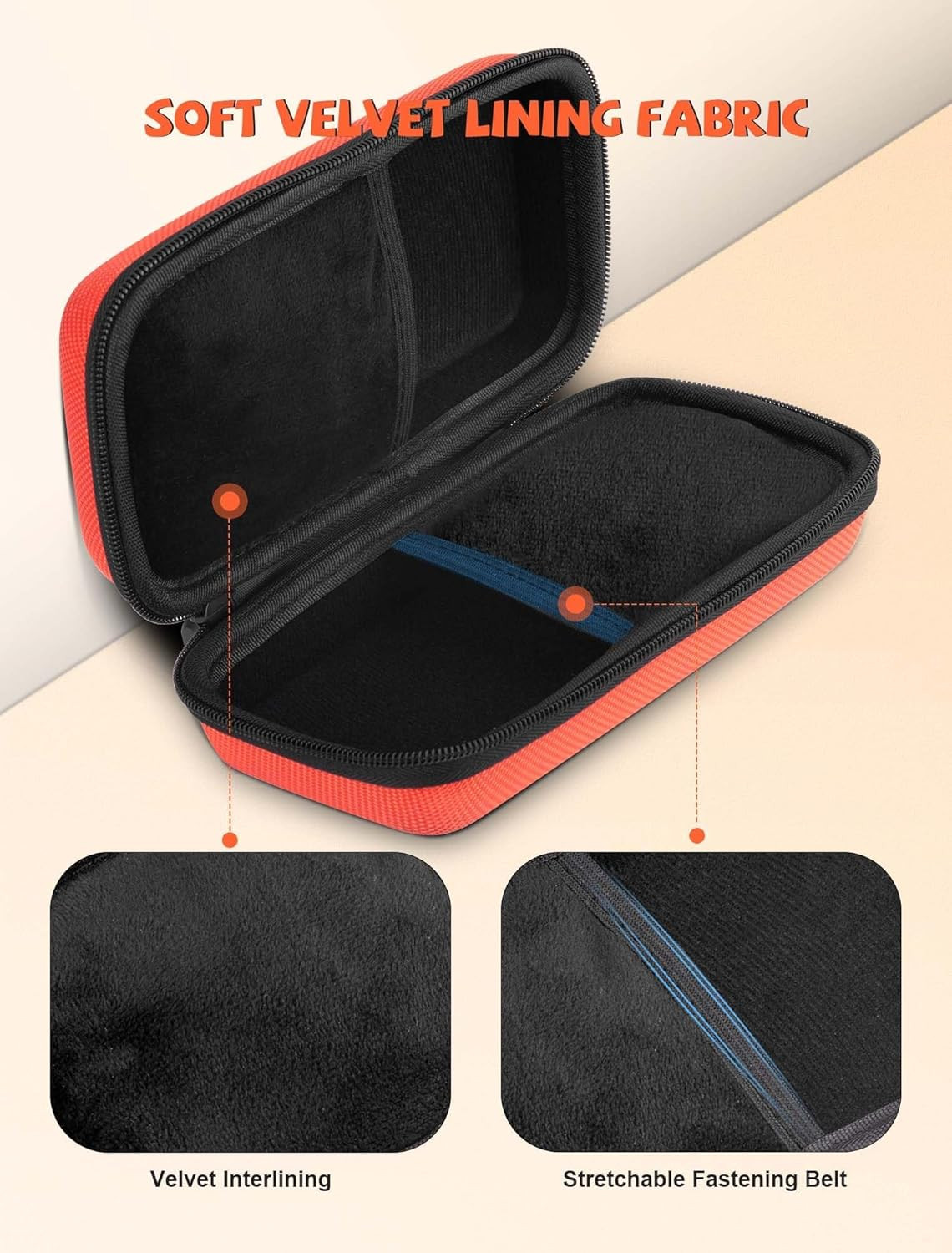Large Double Eyeglasses Case, Shockproof Hard EVA Shell Dual Sunglasses Organize
