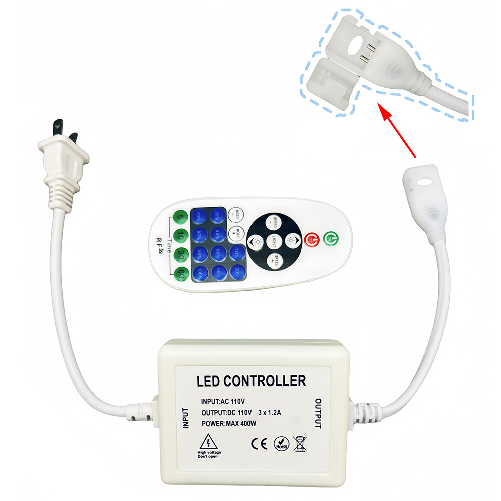 110V 220V LED Dimmer Remote Controller for 12mm*6mm Single Color LED Strip Light
