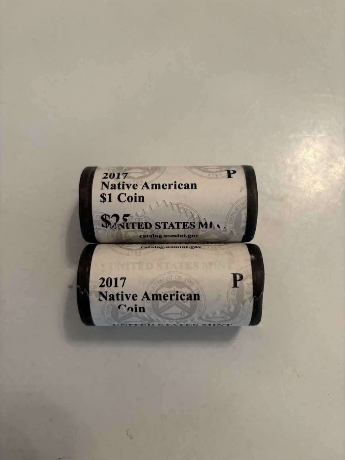 2-2017 P Sacagawea Native American Dollar 25 Coin US Mint Wrapped Rolls.