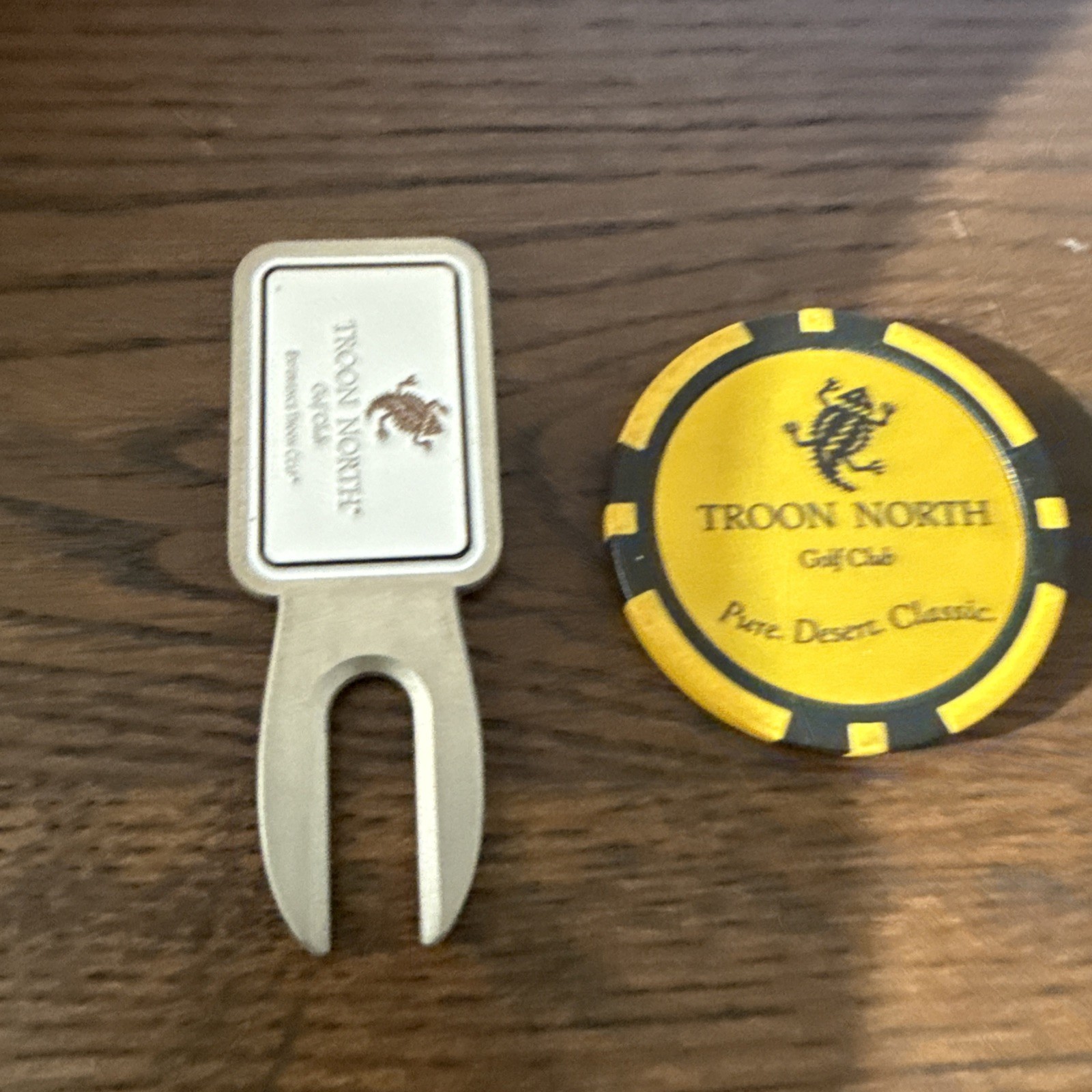 Troon North Golf Club, AZ Divot Tools Metal & Poker chip ball marker