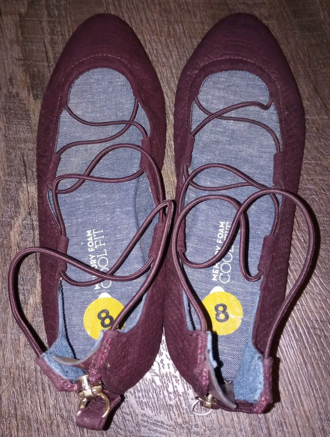 Dr. Scholl's Women's Glory Flat Merlot Suede Size 8 Medium Width