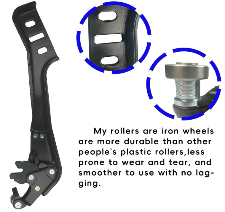Right Sliding Door Roller Hinge Kit Upper Middle Lower for Ford Transit 15-19
