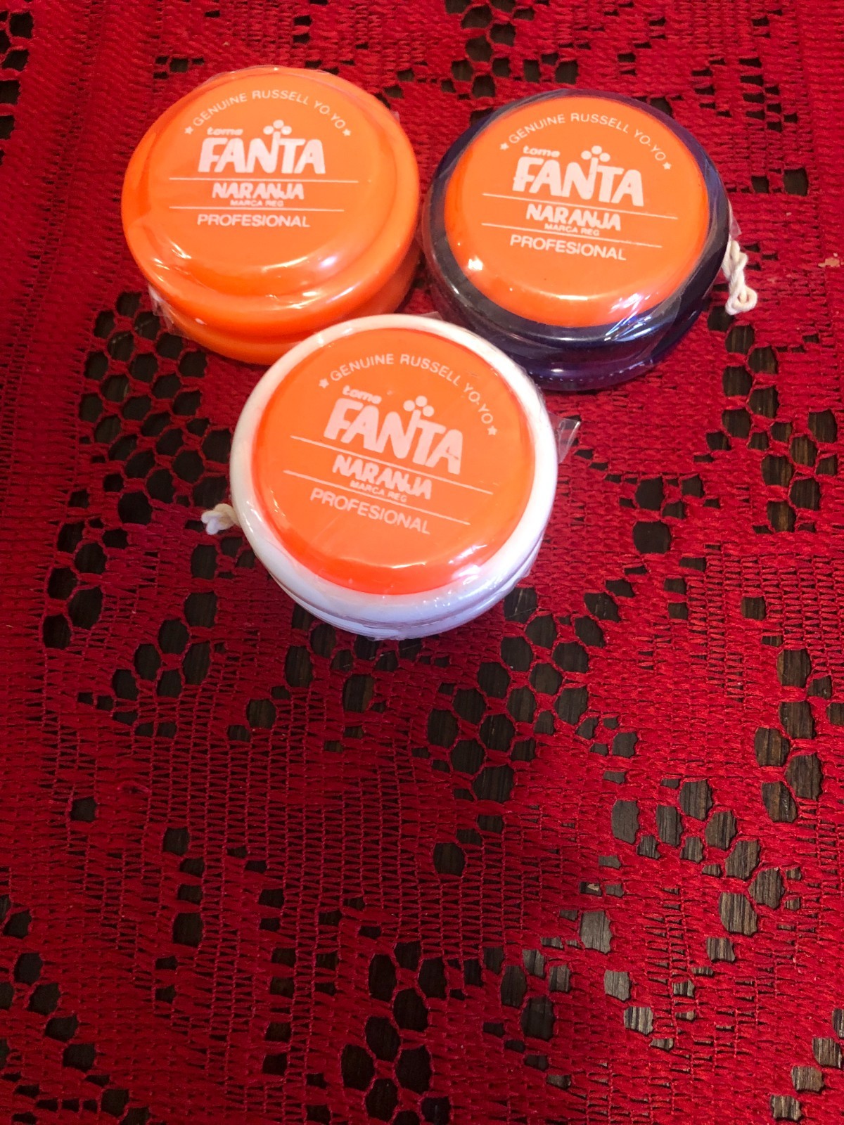 coca cola retro russell fanta naranja professional set of 3 to yo yos #2