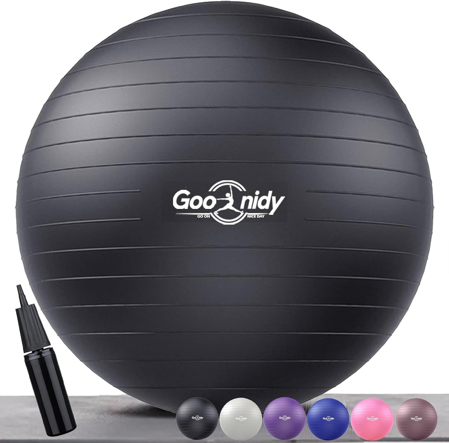 Soft Exercise Ball, Anti-Burst Pilates Yoga Ball Chair Supports 2200Lb, Workout