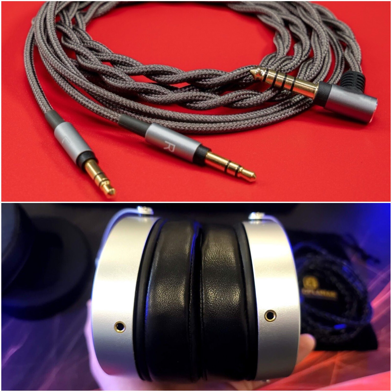 Hifi Balanced Audio Cable Cord For Gold Planar GL1200 GL2000 Headphones