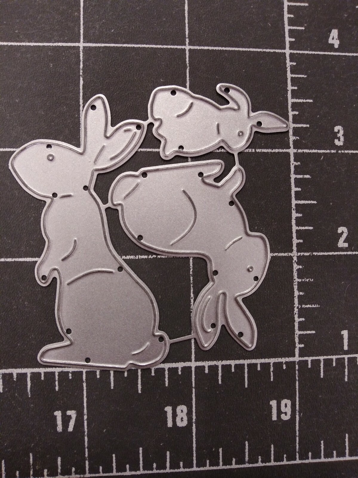 Universal Die Cut Tool Thin Metal Emboss Easter Family Dad Mom Baby Bunny Rabbit