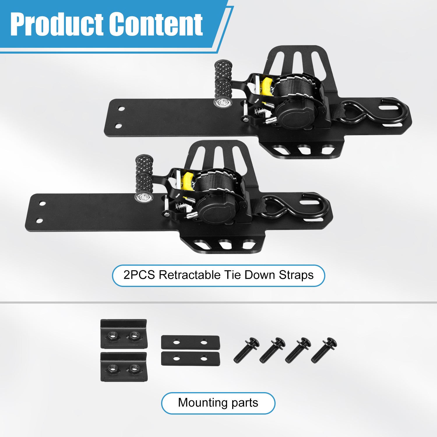 Auto Retract Securing Strap For Dodge Ram 1500 2009-2018 Retract Tie Down Straps