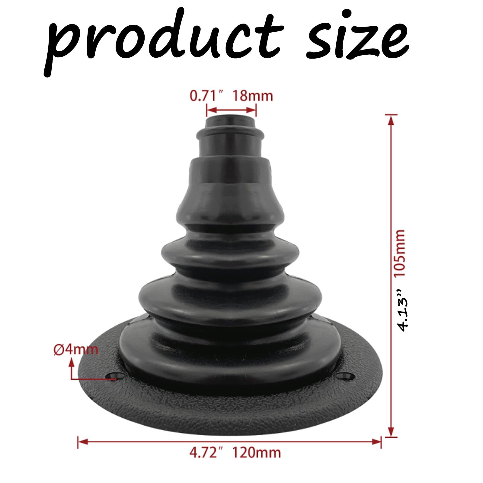Boat Motor Well Cable BootCable BootFuel Lines Diameter 4.72"-Black