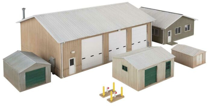 Walthers #933-4122 Vehicle Maintenance Facility -- Kit - Set of five buildings